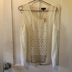 Smart set beaded transparent top